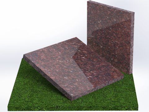 Гранітна фасадна плитка 300×300 Токівська Червона