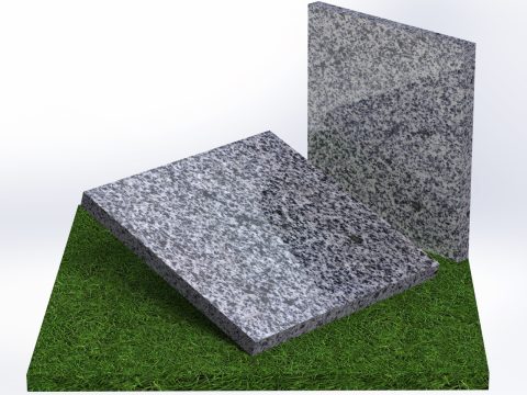 Фасадна плитка з Покостівського граніту 300×300×20 – сірого кольору